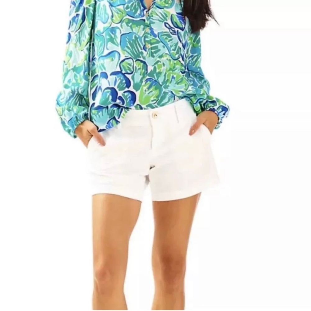 LILLY PULITZER Callahan White Shorts– ‎ it's summer somewhere Sz 0